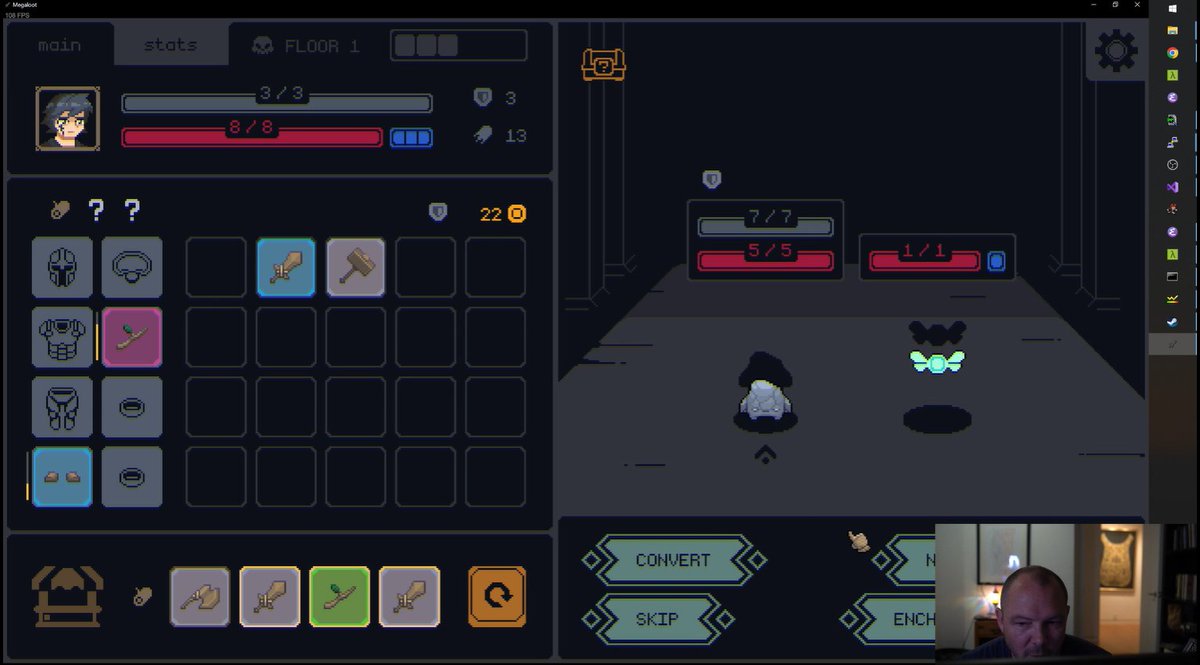 I'm so honoured today I found out the creator of Braid & The Witness @Jonathan_Blow played Megaloot LIVE ON STREAM!! 🥺🙏 Thank you very much. This is a really beautiful moment for me as a solo developer, I hope you've enjoyed Megaloot ❤️ #Steam | #Indiedev | #Gamedev