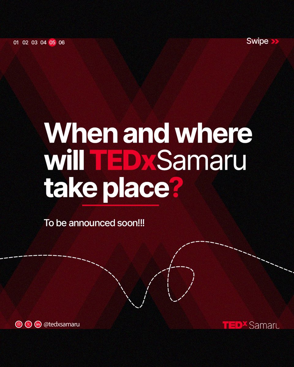 Thinking about attending TEDxSamaru but have some questions? Swipe through for answers, from 'When and where TEDx Samaru will take place?' to 'Who are the amazing speakers?'

P.S. Still have questions?  Drop a comment below

#TEDxSamaru #TEDxtalks #TEDx #REINVENT