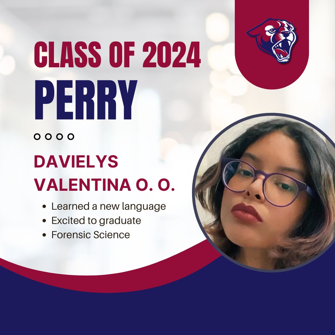 Davielys Valentina O. O. is excited to graduate and start a new step in her life. It was difficult to adapt to a new country and different language, but she gave it her all in class. She will study forensic science. #WeAreChandlerUnified @PerryPumas07 #Classof2024