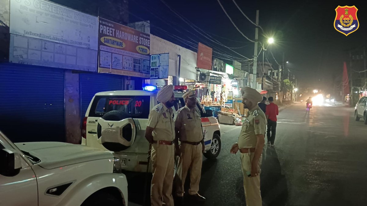 Jalandhar Police Commissionerate is conducting nighttime checks to #CrackDown on lawbreakers and ensure #PublicSafety. #NightWatch #SafetyFirst