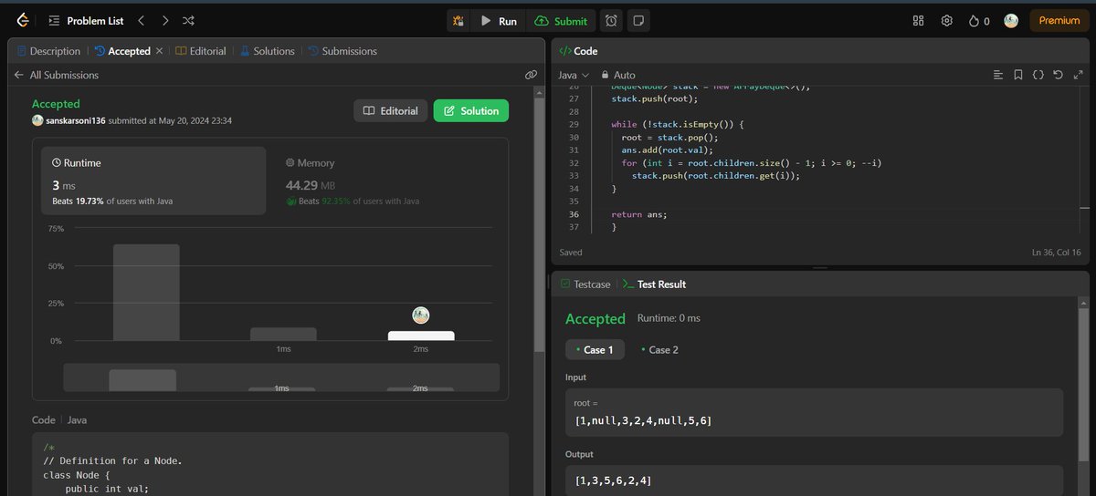 Sanskar38783860's tweet image. Day 67 of #100dayscodechallenge
~Today Leetcode Questions.
589. N-ary Tree Preorder Traversal
102. Binary Tree Level Order Traversal