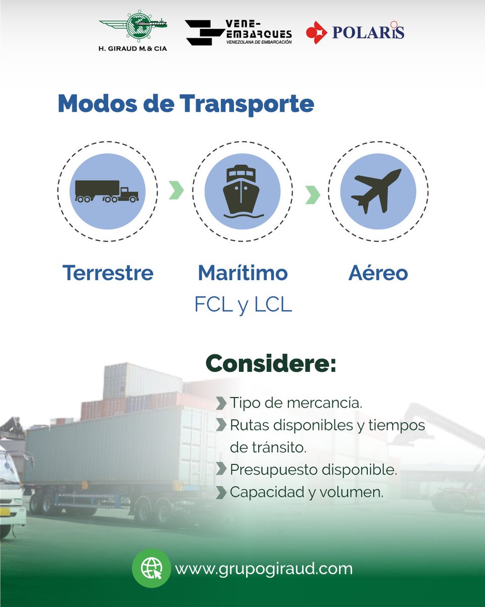 Como su Operador Logístico Integral, nuestro equipo experto está aquí para asesorarle en la elección adecuada a fin de movilizar su carga a destino de la manera más eficiente y segura posible. 🚚 acortar.link/52H4I1 ¡Contáctenos! #Transporte #Logística