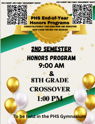 PlaquemineHigh's tweet photo. Join us this Wednesday for an unforgettable event as we celebrate our students' outstanding achievements at the 2nd Semester Honors Program at 9 am and the 8th Grade Crossover at 1 pm!
#PromotingHighStandards https://t.co/Cd8UH6AL5t