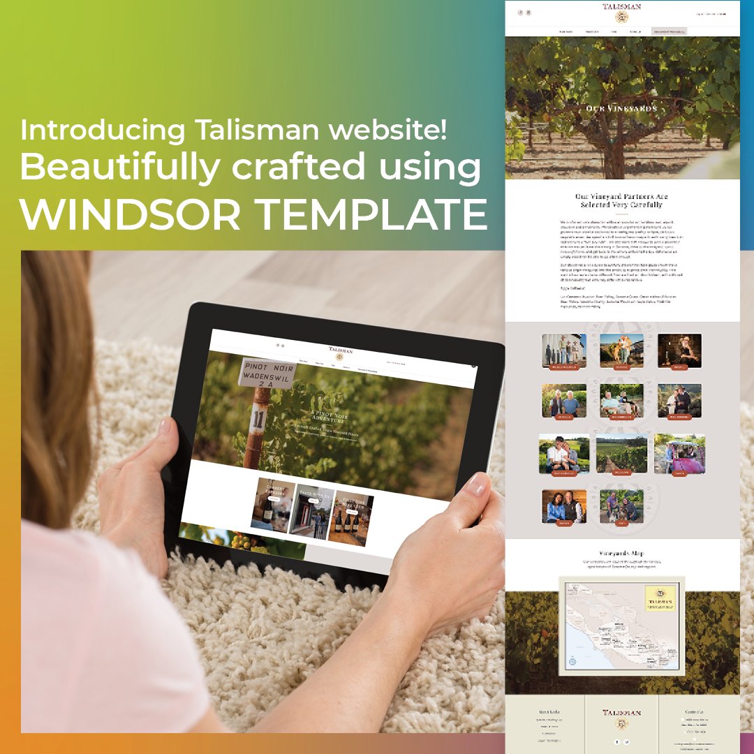 If you melt away when looking at the sexy new Talisman website, we know why...it's our Windsor template! Windsor is one of our Universal Templates, and only $349! bit.ly/3EIUATS
