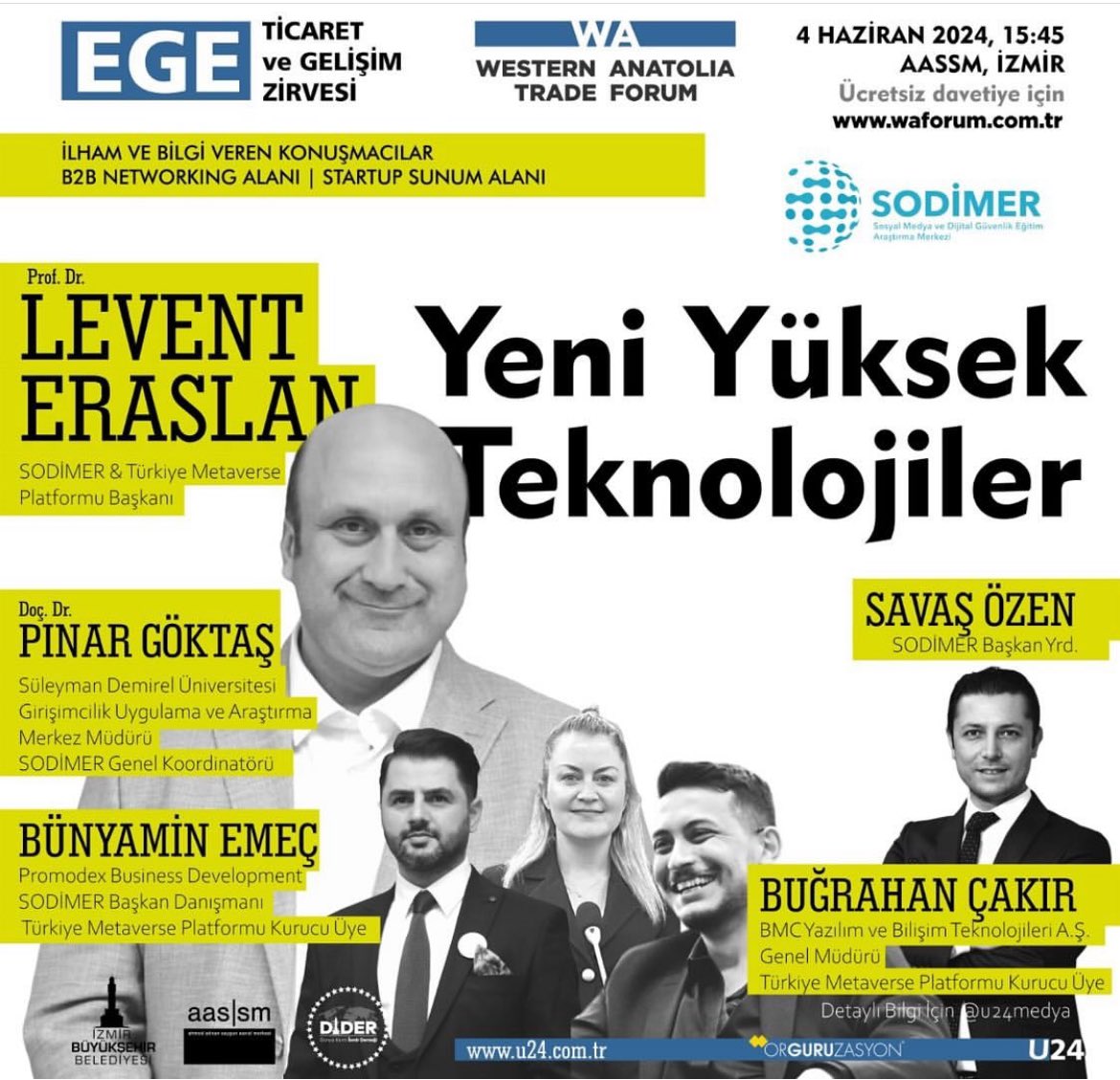 <a href="/SodimerTr/">SODİMER</a> Başkanı <a href="/drleventeraslan/">Prof.Dr.Levent Eraslan</a> moderatörlüğünde "Yeni Yüksek Teknolojiler" ile <a href="/SodimerTr/">SODİMER</a> oturumunu <a href="/bunyamin_emec/">Tonyukuk</a> _ <a href="/bugrahncakr/">Buğrahan Çakır</a> <a href="/savasozenegt/">Savaş ÖZEN</a> ile birlikte gerçekleştireceğiz. 🚀🚀🚀