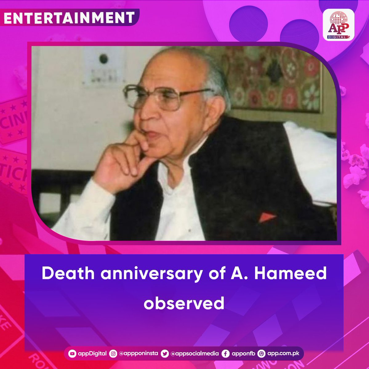 Death anniversary of famous music director A. Hameed was observed on Monday. Born in Amritsar in 1924, he started his career as a pianist. #Pakistan #Music #AbdulHameed