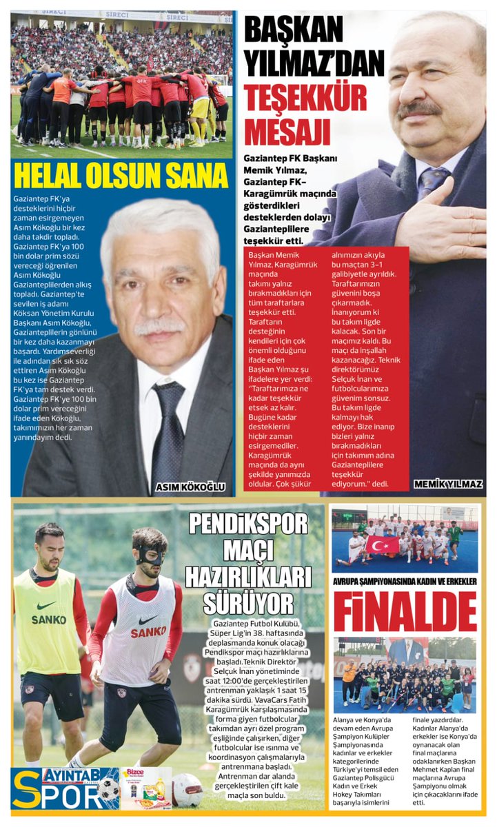 Gazetemizin tüm sayfalarını aşağıdaki E-Gazete linkini tıklayarak takip edebilirsiniz        ayintabgazetesi.com/mobil/galeri/a…

@FatmaSahin @27MemikYilmaz @GaziantepFK @mtahmazoglu  @sahinbeybel @Gaziantep_OSB @DagdevirenGuney @kemalcebervali   @AsimKokoglu @Gaziantep_OSB