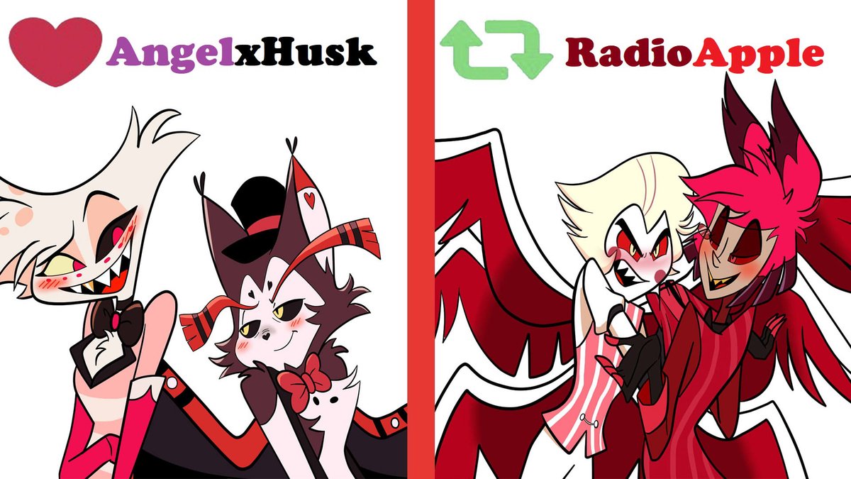 4ngelComics's tweet photo. ¿Que ship les gusta más, #RADIOAPPLE #angelxhusk ?hay un montón pero siempre habrá un  favorito. 
https://t.co/1dPCTQk0b0 
#AngelDeLaVerdad #HazbinHotel #HazbinHotelLucifer #HazbinHotelAlastor #HazbinHotelCharlie #hazbinhotelangeldust #hazbinhotelhusk https://t.co/3KDWor0BUG