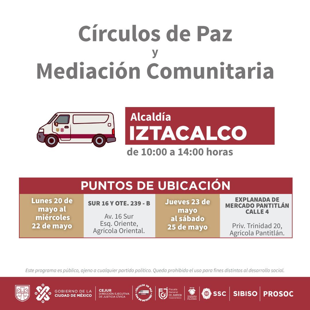 Todos_Somos_PC's tweet photo. ¡Espacios de diálogo! 🗨️😀

En conjunto con @JusticiaCivica, te invitamos a los Círculos de Paz y Mediación Comunitaria que se llevarán a cabo en #Iztacalco. Así fortalecemos la convivencia y resolvemos conflictos vecinales. 🏡

👀 Checa las ubicaciones de esta semana: https://t.co/0DQUn8J8LW