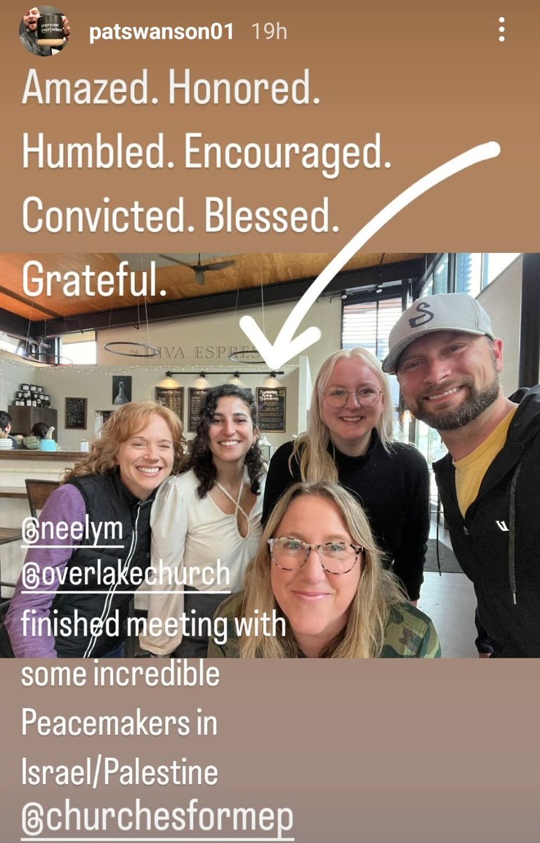 We are so grateful for our @OverlakeChurch friends! Thank you for your encouragement, support, prayers, and solidarity. You keep us going!

Laura Abelarde, CMEP's Tamar Haddad and Destiny Magnett, Pat Swanson, and Neely McQueen.