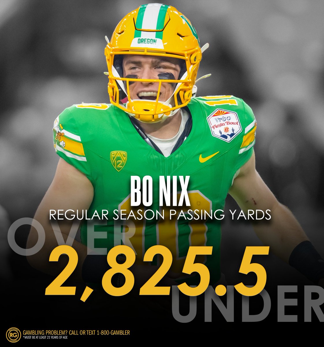 How many yards will Broncos rookie QB Bo Nix throw for this season? 🏈