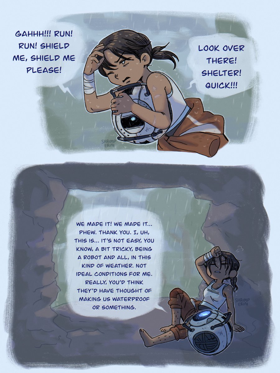 chelley week day 2 - in the rain
(1/3) #portal2