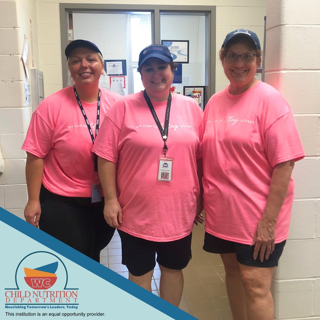 Last Friday was #pinkshirtday at @WTBobcats! 💓 Our nutrition team wore pink to show support for anti-bullying in school. We pride ourselves on creating a safe and welcoming environment for all our students to enjoy lunch. 😊 🍎

@WestCler #WCConnects #weareontherise #WCCares