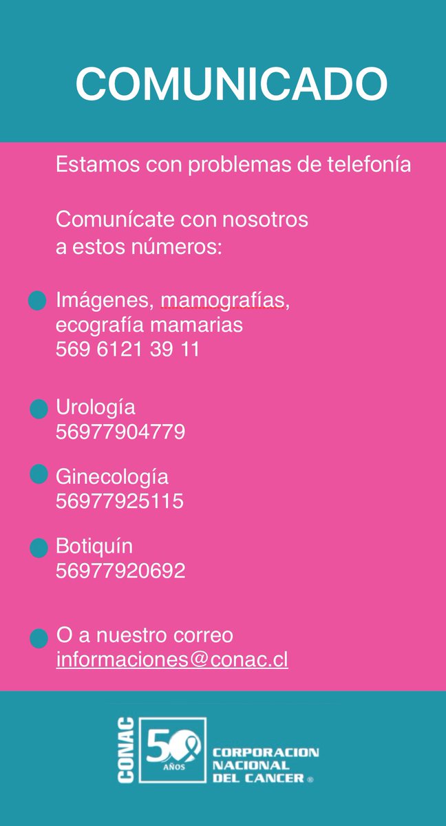 CONAC - Corporación Nacional del Cáncer tweet media
