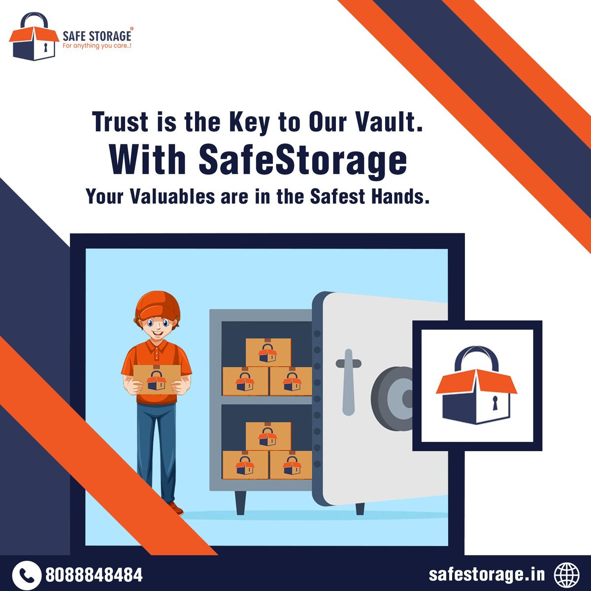 Unlock peace of mind with SafeStorage – where trust is our cornerstone. Your valuables, our utmost priority. 

For more details:
Visit our website -buff.ly/2pK6eaM
Call now: 8088848484
#SafeStorage #DeclutterYourLife #explore #SecureStorage #PeaceOfMind