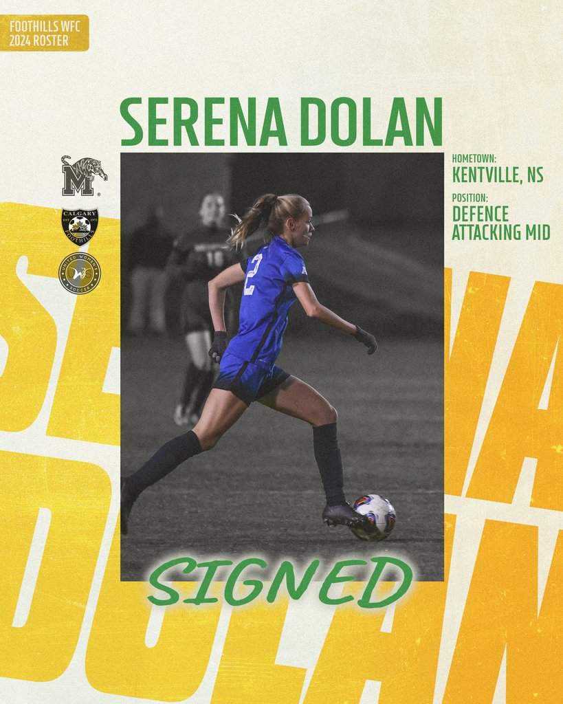 FoothillsWFC's tweet photo. From Kentville, Nova Scotia to Foothills FC, welcome Serena Dolan ๐ This midfielder, attendee of the University of Memphis, has an impressive resume with stints at CA Osasuna and FK Gintra, Ready for a fantastic season! ๐ #WelcomeSerena #FoothillsFamily #MidfieldMastery https://t.co/rxKnVbRW9y