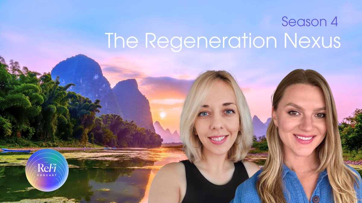 The secret is out! 🤫 @TerezaBizkova & I are taking over Season 4 of @ReFiPodcast 🎉💜Huge thanks to @climateXcrypto for leading the charge on #ReFi education 🫡 We're honored to offer our take on the new season 'The Regeneration Nexus' 🌐blog.refidao.com/season-4-refi-…
