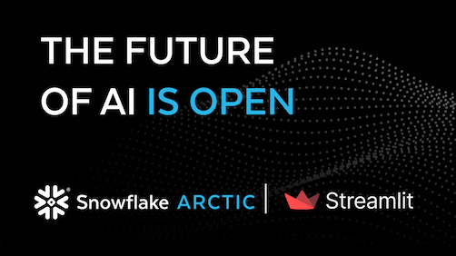 The Future of AI is Open, and there's only 1 day left to show off your skills - Time is running out! ⌛️

🔗 bit.ly/futureofait  @SnowflakeDB @streamlit #SnowflakeArctic #Streamlit #Snowflake