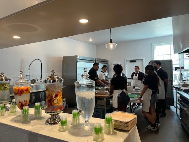 American Legion culinary program students helped out with meal preparation and service at the Healthy Body, Mind and Soul event alongside UC Davis Health and other community partners.