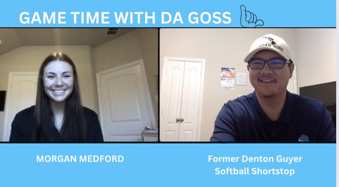 GAME TIME WITH DA GOSS Episode 73 One of DFW’s all time best softball players Morgan Medford talks about college ball, what’s next, playing for dad, Guyer and more! WATCH ON YOUTUBE: youtu.be/JcTaEwAgJfY?si… Powered by Gray Wolf Promotions graywolfpromotions.com