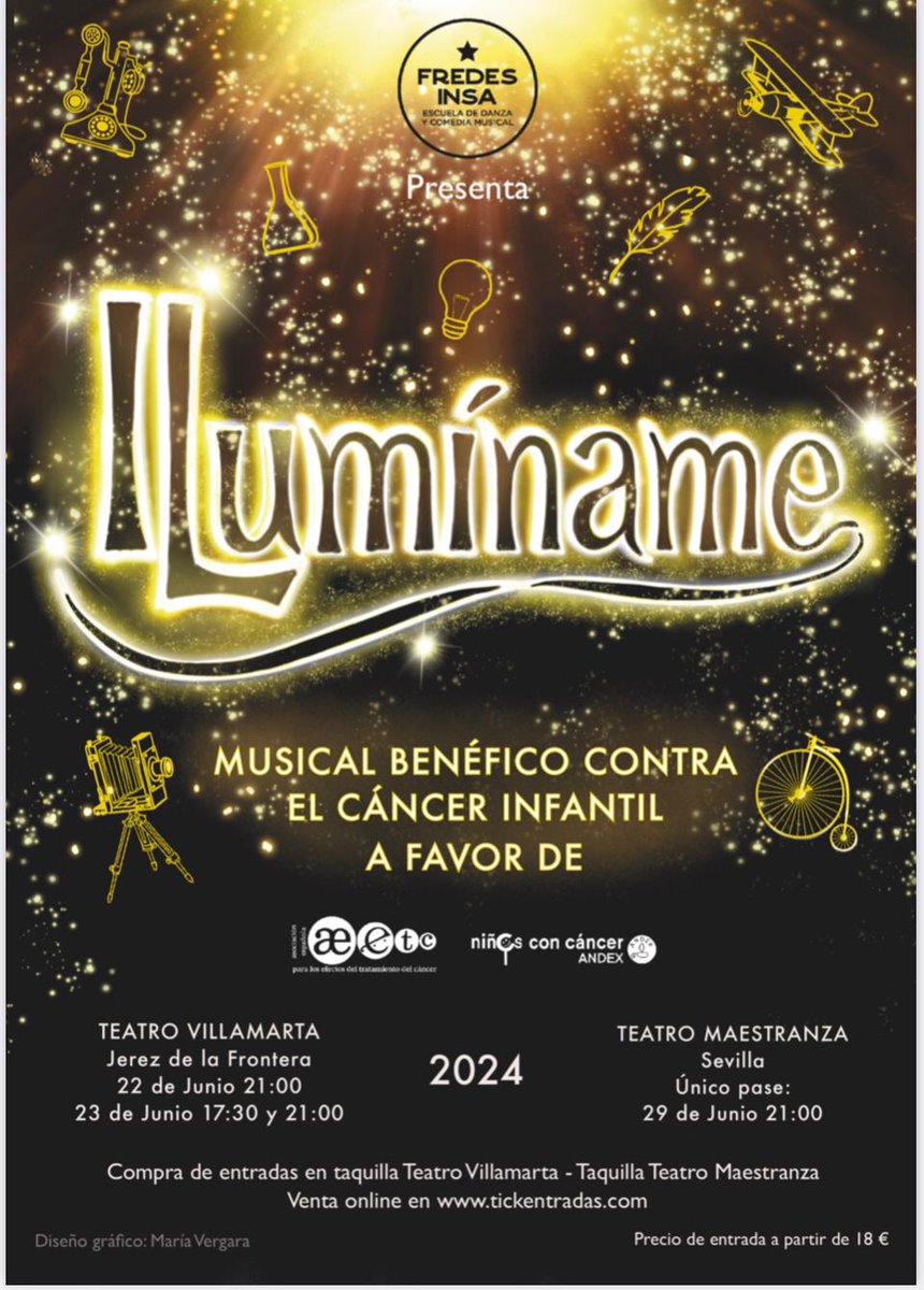 CARIDAD | Musical 'Ilumíname'. Musical benéfico contra el cáncer infantil, organizado por @a_eetc. Este año nos traen este musical benéfico para ayudar a los niños que más lo necesitan. 📅 29 de junio. ⌚️ 21:00