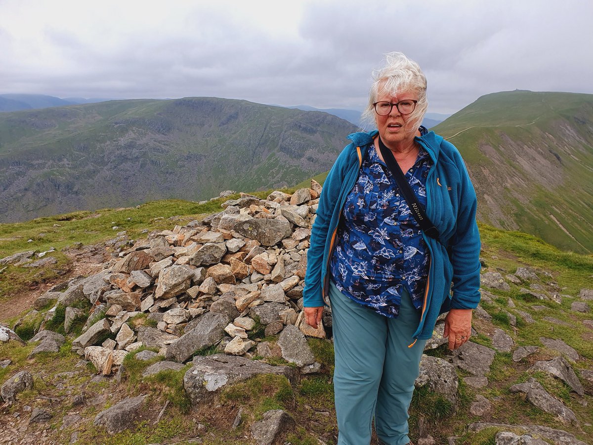 Today's #wainwrightwalk was a long one for over 65s 11.5 miles. Yoke  Ill Bell and Froswick up by Garburn Pass down via Scot's Rake. All good going accept decent from Ill Bell -rough stuff.Super #ridgewalking #views @keswickbootco @ShowcaseCumbria #LakeDistrict