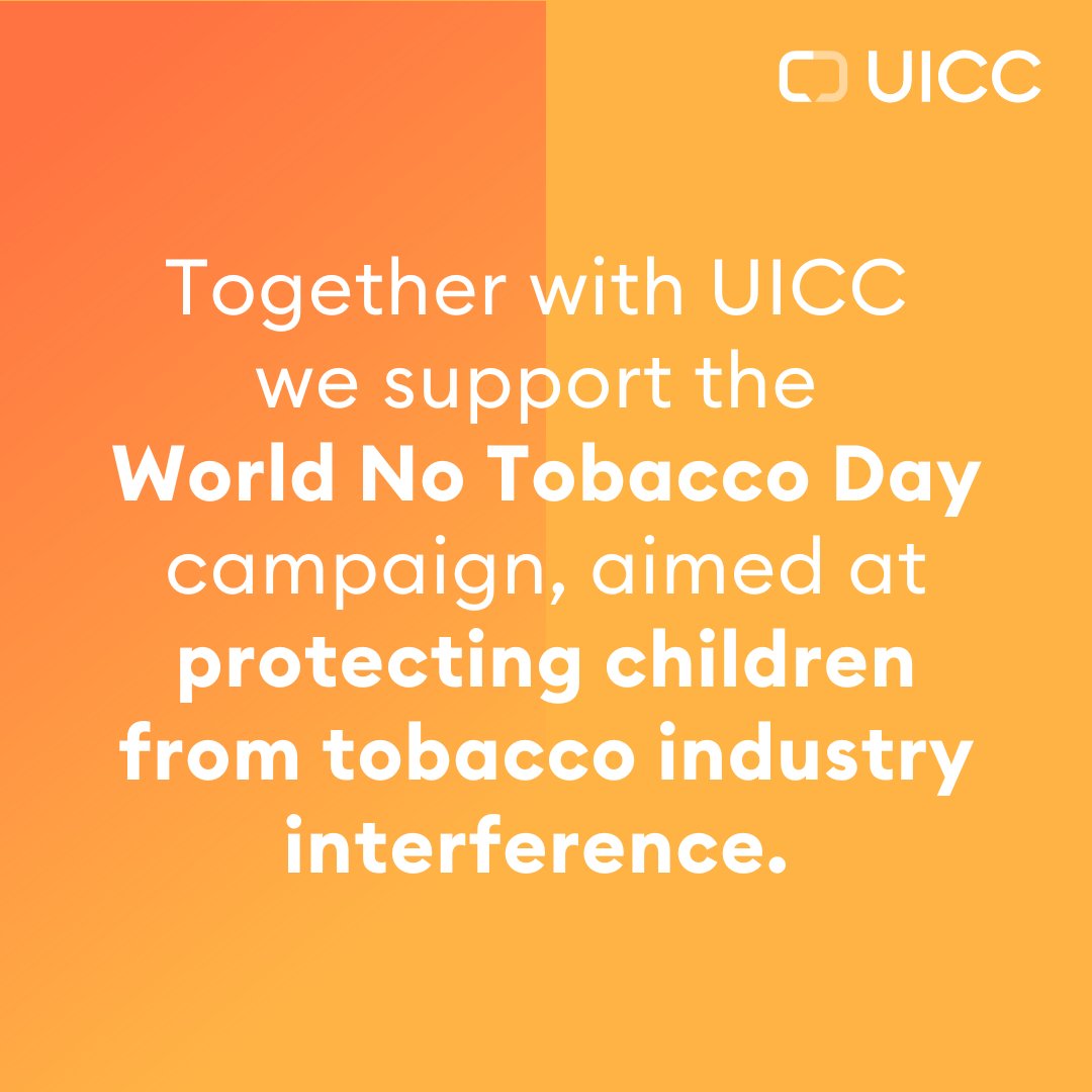 As we approach World No Tobacco Day on May 31st,UCS  stands with  UICC to promote this year's theme: 'Protecting Children from Tobacco Industry Interference.'  Let's advocate for stronger regulations to shield our youth from predatory marketing.
#worldNoTobaccoDay