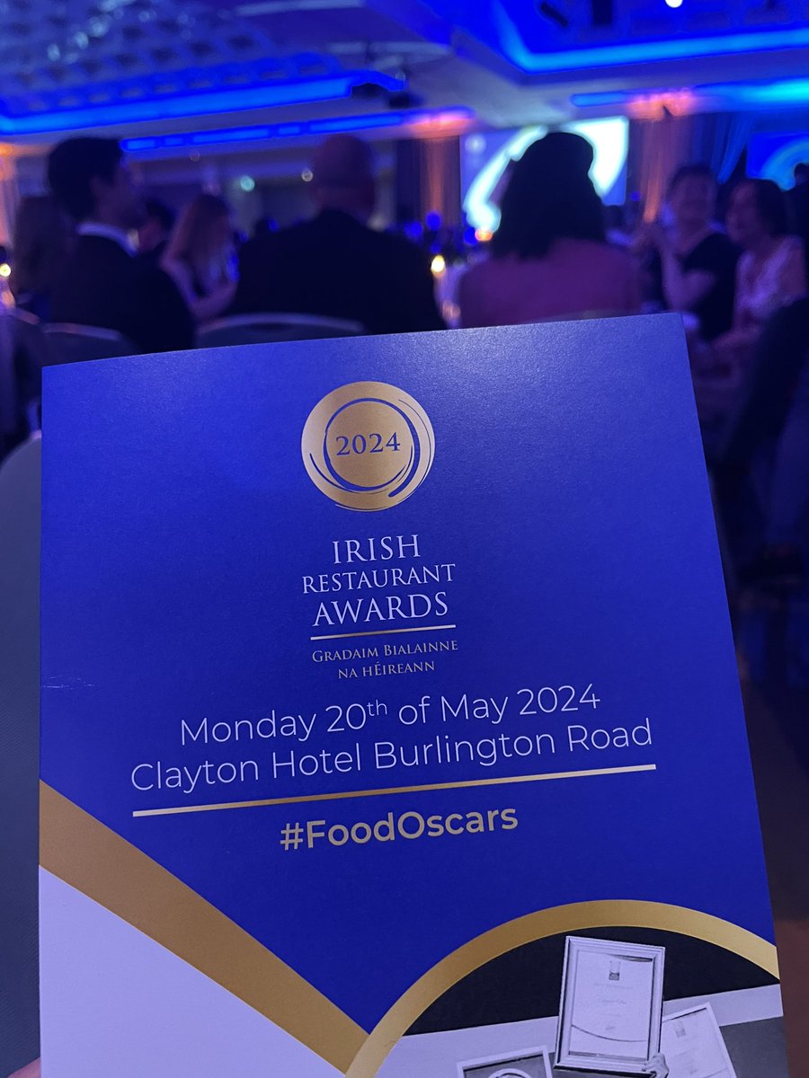 Delighted to be at the finale of the #IrishRestaurantAwards 2024 at the Clayton Hotel Burlington Road with my client @elywinebars Best of luck to ELY and all finalists. #FoodOscars