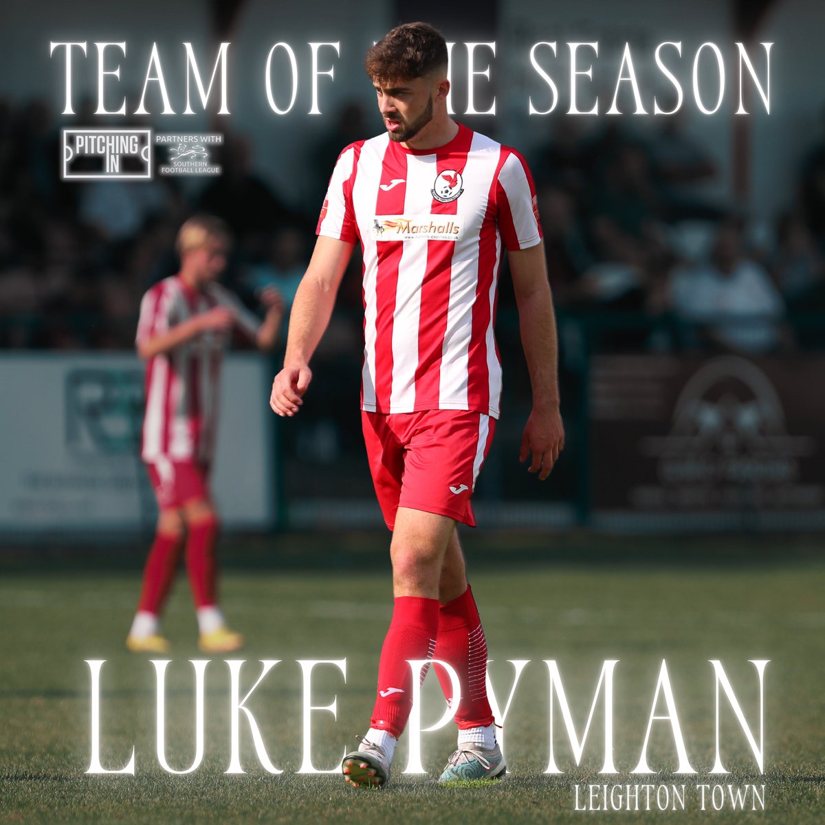 𝙇𝙐𝙆𝙀 𝙋𝙔𝙈𝘼𝙉 - 𝙏𝙀𝘼𝙈 𝙊𝙁 𝙏𝙃𝙀 𝙎𝙀𝘼𝙎𝙊𝙉 🏆

This weekend <a href="/lpyman31/">Luke Pyman</a> was announced in the <a href="/SouthernLeague1/">The Pitching In Southern Football League</a> Team of the Season 👏

Well deserved after not missing a game all season and being ‘Mr Consistent’ 🤝

Congratulations Luke 🍾

#YourTownYourTeam