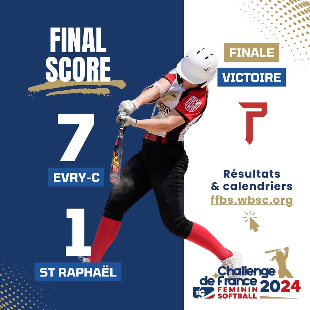 Challenge de France Féminin Softball 2024 🇫🇷🥎 Les Pharaonnes de @VilledEvryCourc à nouveau sacrées 🏆