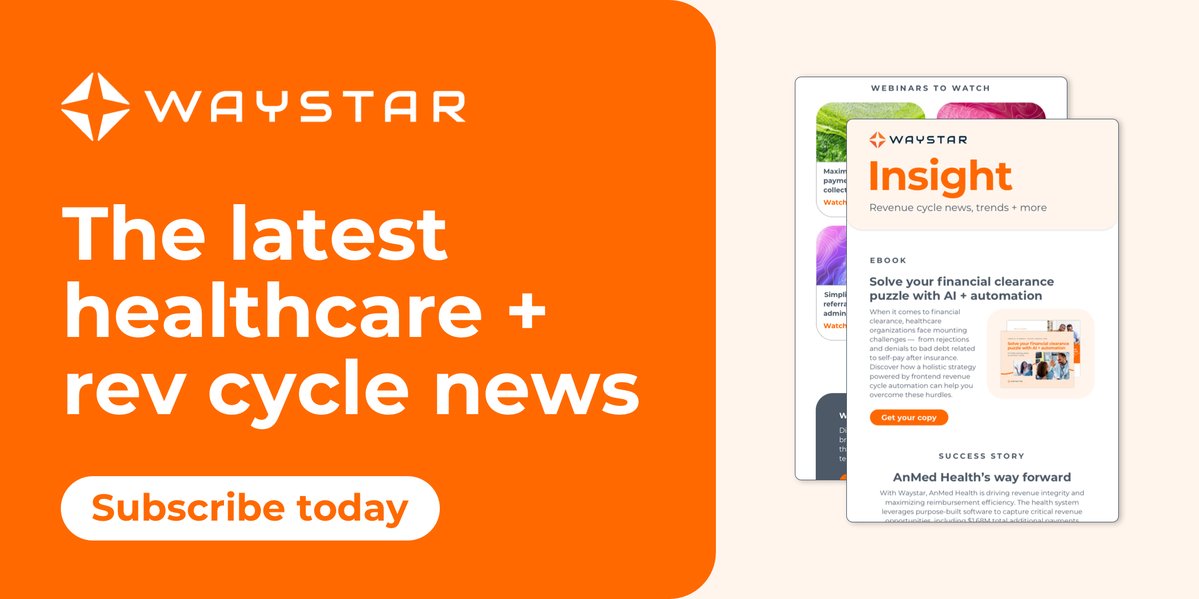 Don’t miss the latest RCM insights in our upcoming newsletter. This month, we’ll be sharing strategies to overcome financial clearance challenges, top claim management processes to automate, and more. Join the list ➡️ ow.ly/W4N850Qbyp6 #Healthcare #RevenueCycle #Insights