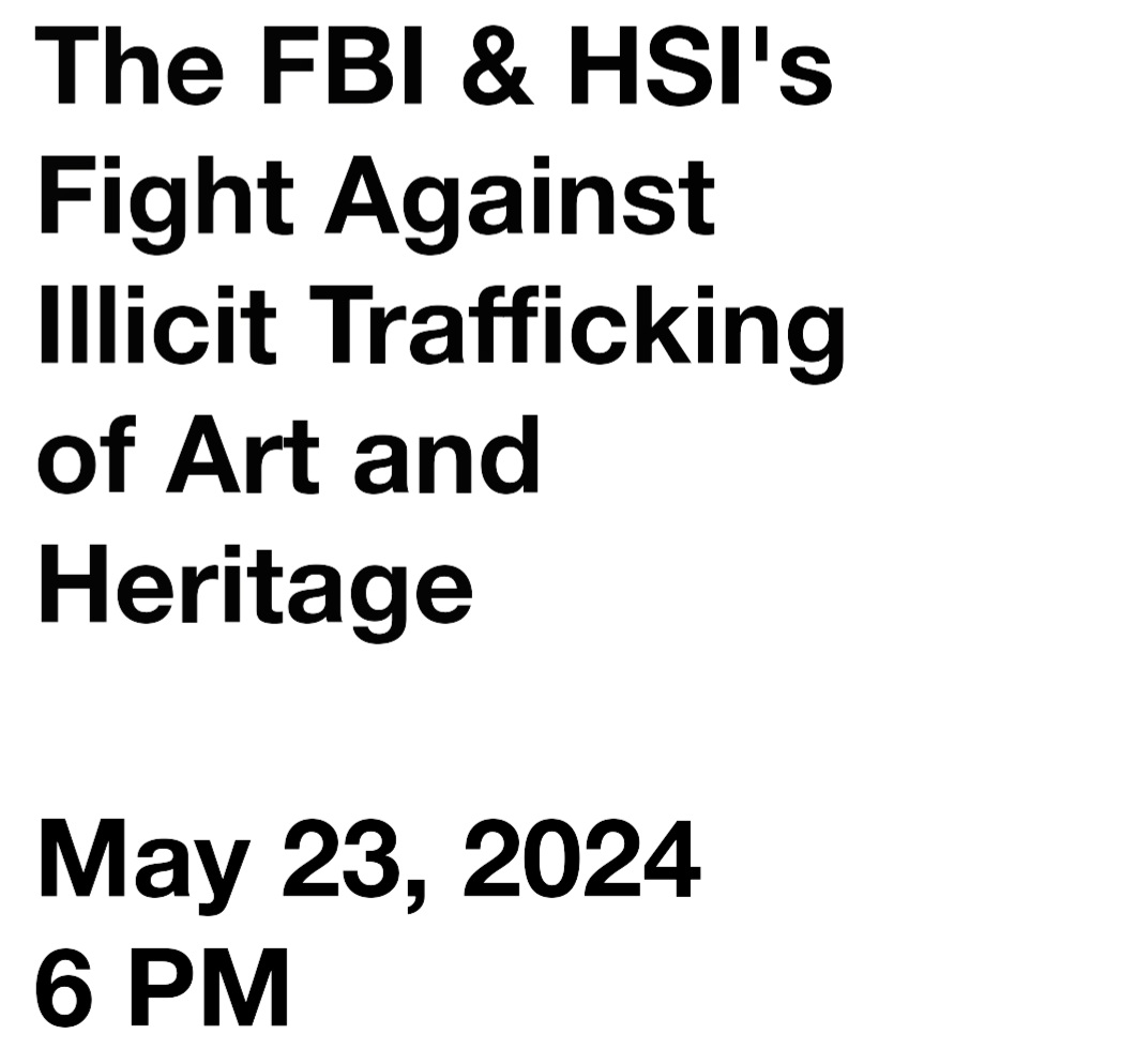 Those of you in the area of @Mo_TTU, will get a chance to hear firsthand about the operations conducted by the FBI and HSI to interdict antiquities trafficking. depts.ttu.edu/museumttu/even…