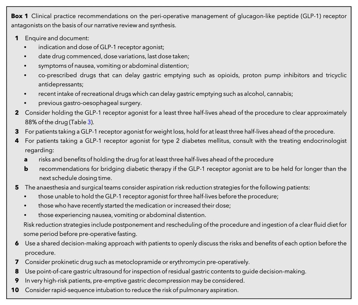 🔴GLP-1 agonists: a narrative review of clinical pharmacology and implications for peri-operative practice. #2024Review #openaccess     

…-publications.onlinelibrary.wiley.com/doi/10.1111/an…
 #medtwitterWhat #MedTwitter #CardioEd #medx #medEd #CardioTwitter #cardiotwitter #MedX #MedEd #cardiology