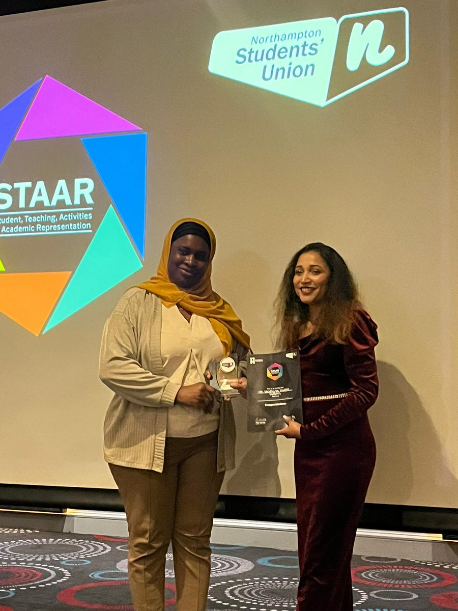 Congratulations to all our winners so far at the @northampton_su STAAR Awards tonight! 👏✨️💫 #UON #Uninorthants