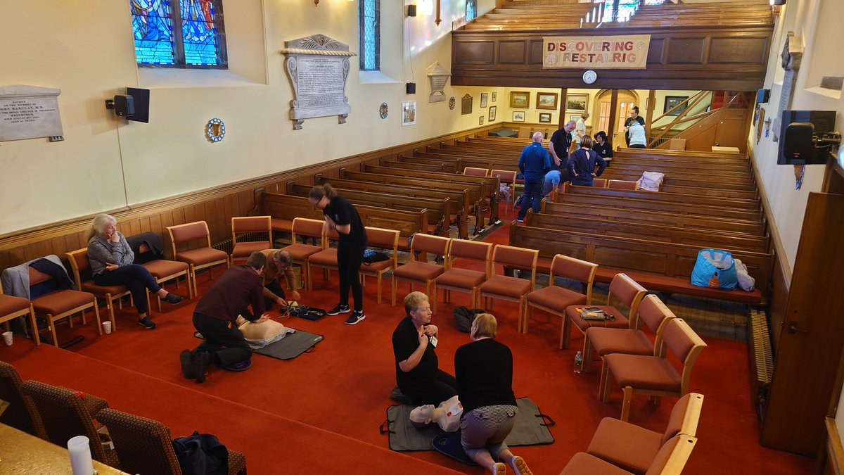 SRestalrig's tweet photo. Public access defibrillator training with @StJohnScot at @SRestalrig on this lovely sunny evening ❤️ https://t.co/PS9zd2v1ll