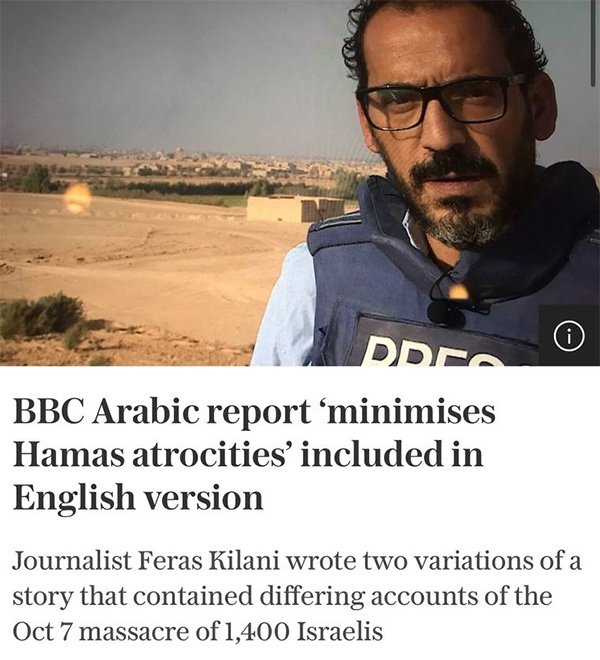 Another BBC scandal: Arabic journalists hid Hamas on 10/7 BBC Arabic report 'minimizes Hamas atrocities' included in English version A journalist on the network omitted from the report in Arabic a mention of the lies of a senior Hamas official according to which the organization
