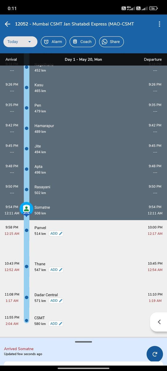 girishs141's tweet photo. Are you doing such things purposely?? 
@KonkanRailway 
@RailwaySeva 
@PiyushGoyal 
@Central_Railway 
@RailMinIndia 

Halting for more than 30 minutes? https://t.co/spYGHMxVNc