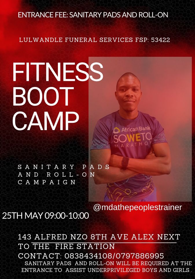 This coming Saturday I'm in Alexandra, tag along your gym buddies and let's have a fit fun morning. 👌🏾Shout out to Nthabiseng for the great initiative. ❤️ #Gomora #ForTheKids #FetchYourBody2024 #ThePeoplesTrainer #DareToBeDifferent #Rocket2024 🚀