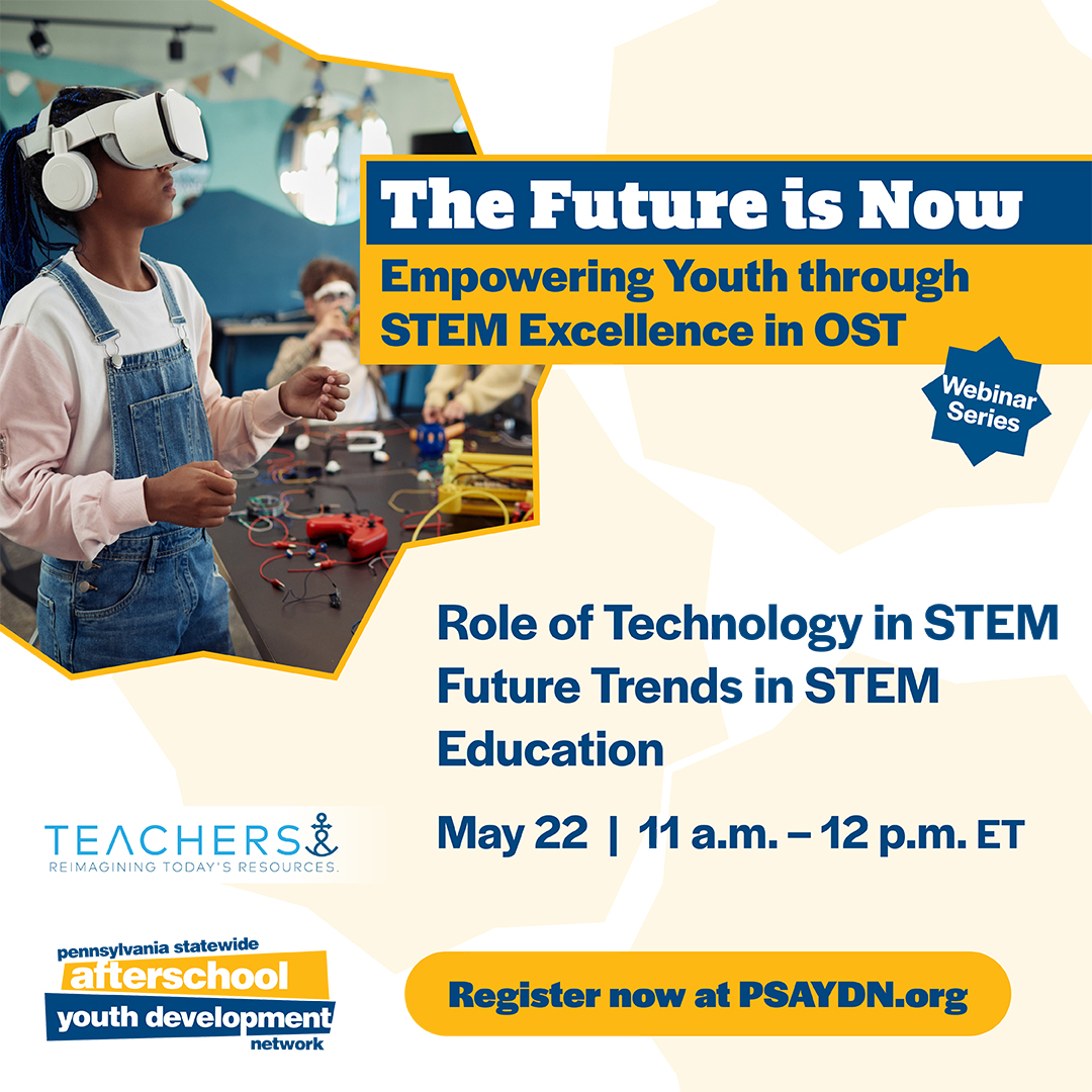 Join us May 22, 11 a.m., for “Role of Technology in STEM / Future Trends in STEM Education.” Explore future trends in STEM education to identify ways your learning community can plan to stay ahead of the technology adoption curve. #OST #afterschool @csiu16 hubs.ly/Q02xNrjG0