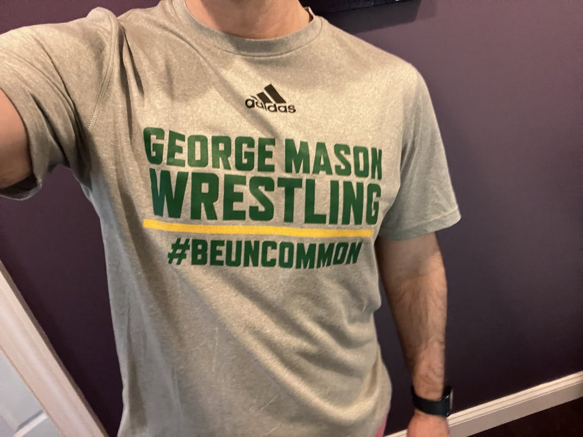 Day 20 of #WrestlingShirtADayInMay goes to @GMUWrestling. Thank you to @GeorgeMasonU / @MasonAthletics for supporting @f_beasley and the rest of the staff. #BeUncommon