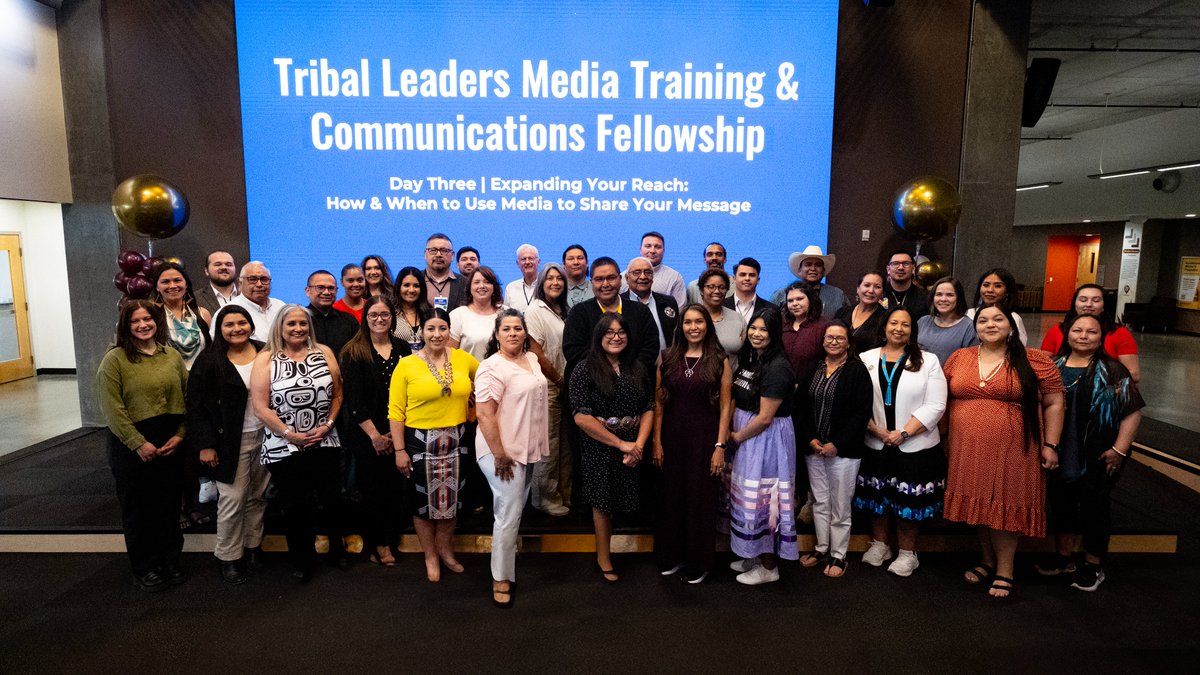 NCAI1944's tweet image. 📷 Highlights from last week's NCAI Media Training &amp;amp; Communication Fellowship! Tribal leaders and communication pros from across #IndianCountry honed their public speaking, storytelling, and media skills. Thanks to our partners at @PyramidComms, @sanmanuelband, &amp;amp; @asui.🌟