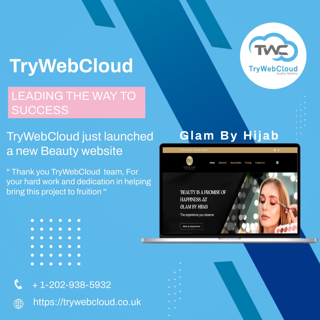 techwebcloud's tweet image. 𝗟𝗲𝗮𝗱𝗶𝗻𝗴 𝘁𝗵𝗲 𝘄𝗮𝘆 𝘁𝗼 𝘀𝘂𝗰𝗰𝗲𝘀𝘀:
#TryWebCloud just launched a new #Health website for 𝗚𝗹𝗮𝗺 𝗕𝘆 𝗛𝗶𝗷𝗮𝗯
Thank you to the entire #trywebcloud_team, for your hard work and dedication in helping bring this #project to reality.