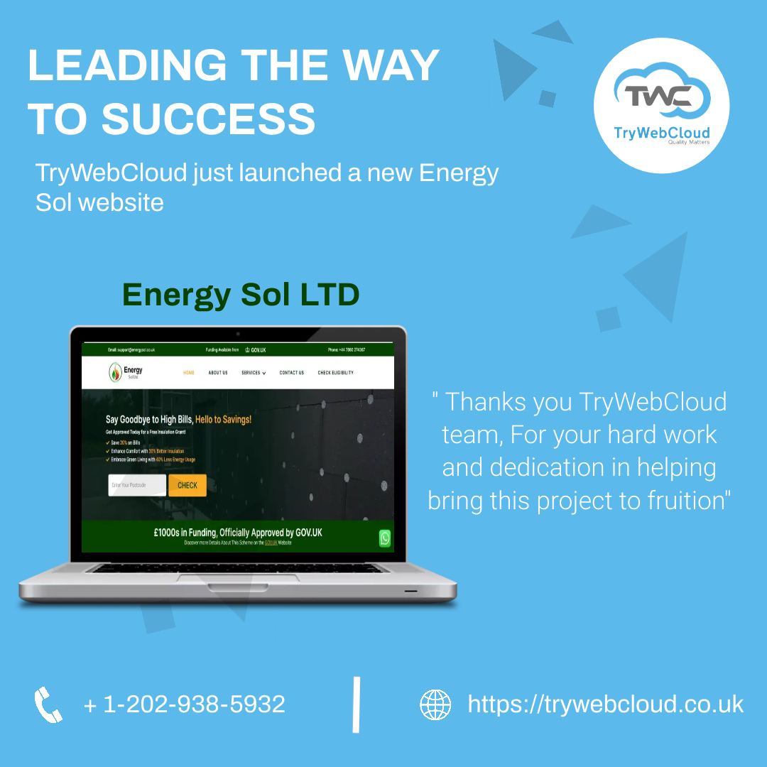 techwebcloud's tweet image. 𝗟𝗲𝗮𝗱𝗶𝗻𝗴 𝘁𝗵𝗲 𝘄𝗮𝘆 𝘁𝗼 𝘀𝘂𝗰𝗰𝗲𝘀𝘀:
#TryWebCloud just launched a new #Health website for 𝗘𝗻𝗲𝗿𝗴𝘆 𝗦𝗼𝗹 𝗟𝗧𝗗
Thank you to the entire #trywebcloud_team, for your hard work and dedication in helping bring this #project to reality.