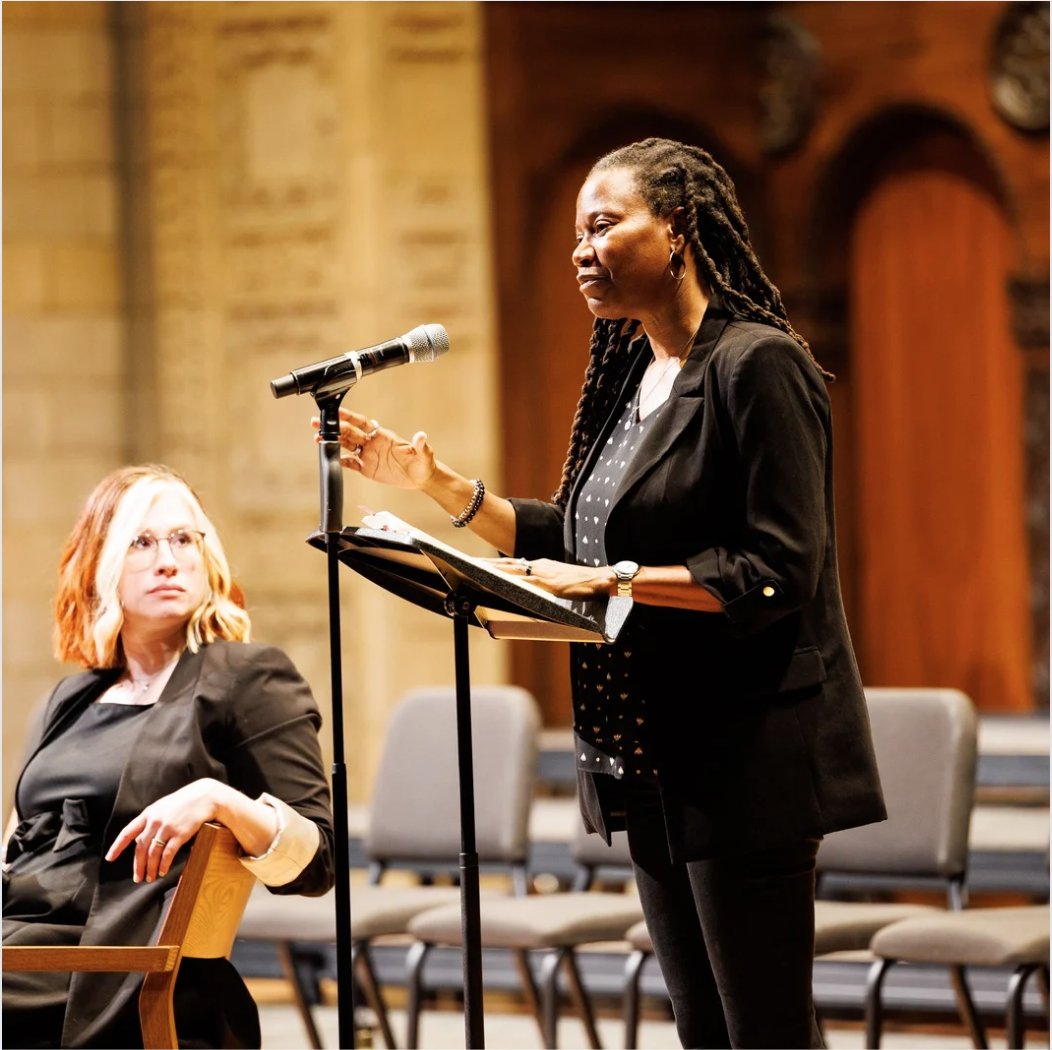 pandelectures's tweet photo. A couple weeks ago @MyishaCherry spoke at the @WindsongCle's Feminist Chorus Concert for Rage. The concert worked in tandem, and was inspired by Myisha Cherry's powerful book "The Case For Rage: Why Anger Is Essential to Anti-Racist Struggle." 
📸 Rustin McCann https://t.co/KMOMXEC0ck