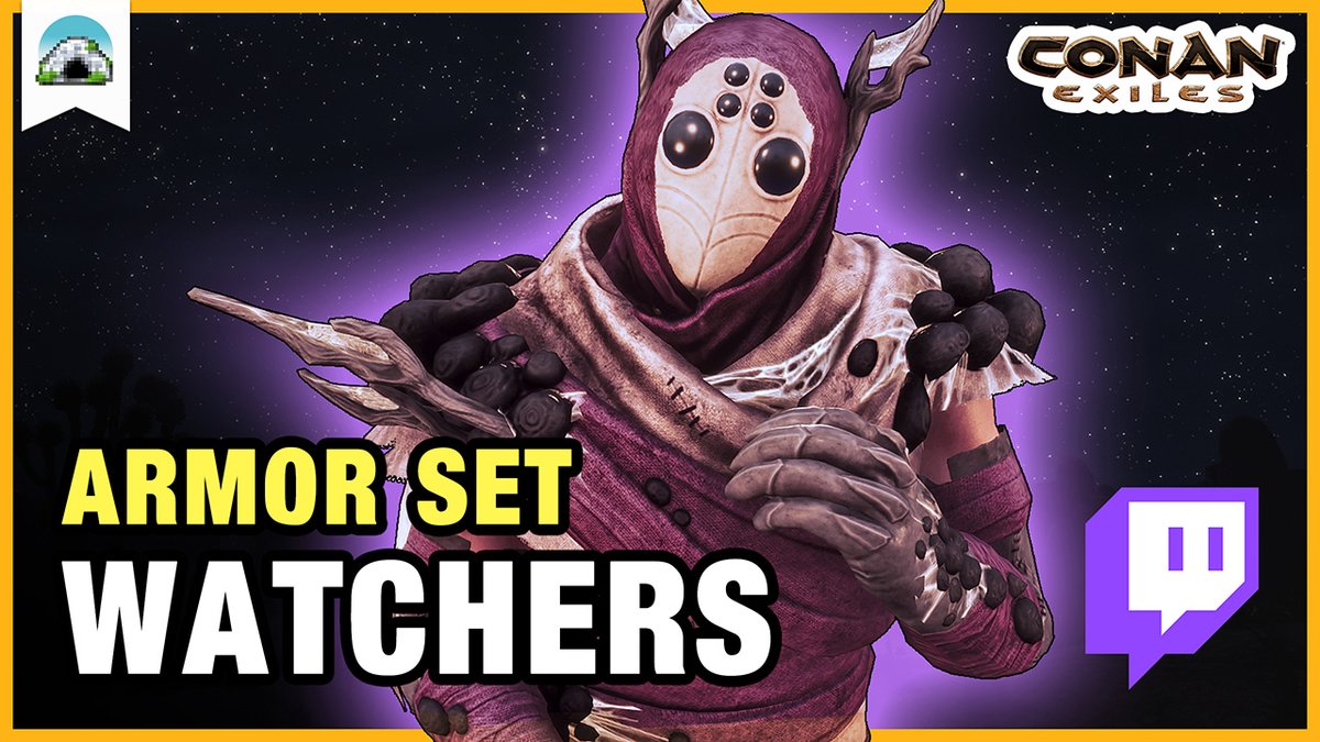 Rejoice, Exiles! The Watchers set makes its return to Twitch. Unlock this unique @ConanExiles armor set free for a limited time & support your favorite streamer! ▶️ youtube.com/watch?v=3j8fd8… #ConanExiles