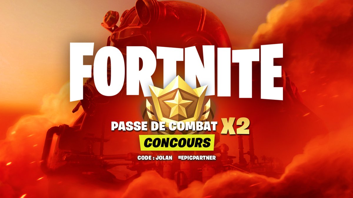 CONCOURS : Je vous fais gagner 2 passes de Combat de la Saison 3 du Chapitre 5 sur Fortnite 🔥

➡ RT &amp; Like ❤️
➡ Follow <a href="/Jolan_YT/">Jolan</a> ✅
➡ Mentionne deux ami(e)s sous ce tweet 💬 

Tirage au sort le 26 mai 🍀 (2 gagnants)
#Fortnite #FortniteC5S3Wrecked