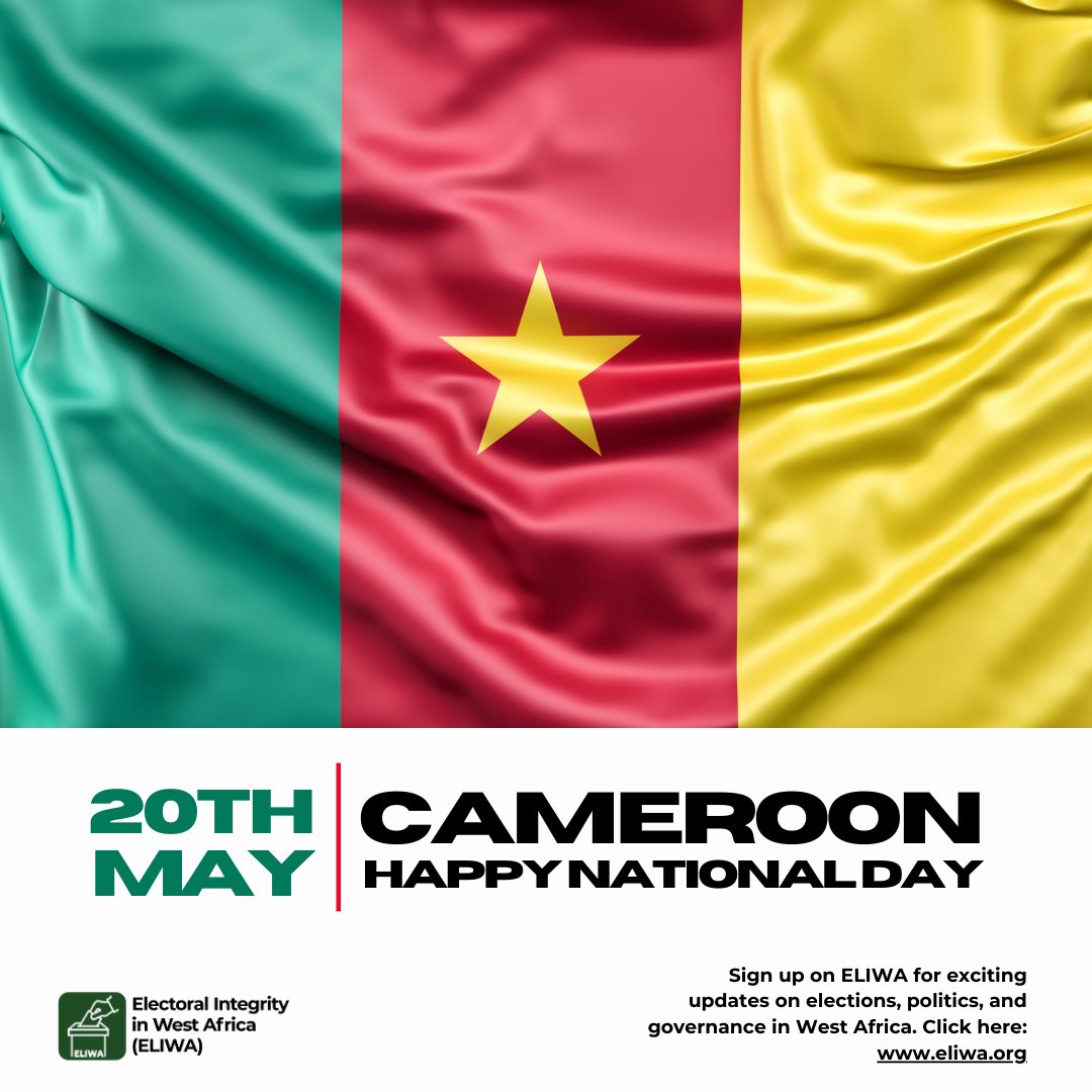 wacsi's tweet image. ELIWA stands in solidarity with Cameroon on this special day! 

Celebrating independence, unity, and pride together.
 
Happy National Day, Cameroon! 🇨🇲✨ 

#ELIWACelebrates #CameroonNationalDay #UnityAndPride