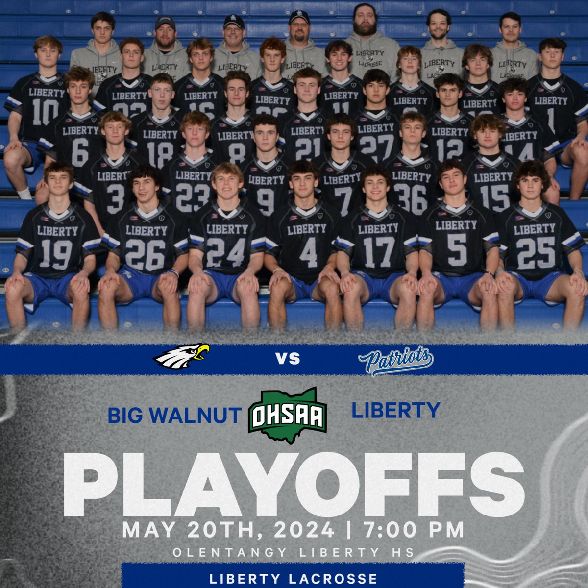 Best of Luck <a href="/OLHSLAX/">OLHS LAX</a> as you begin post season play tonight! #LIBERTY <a href="/TannerGillum/">Tanner Gillum</a>