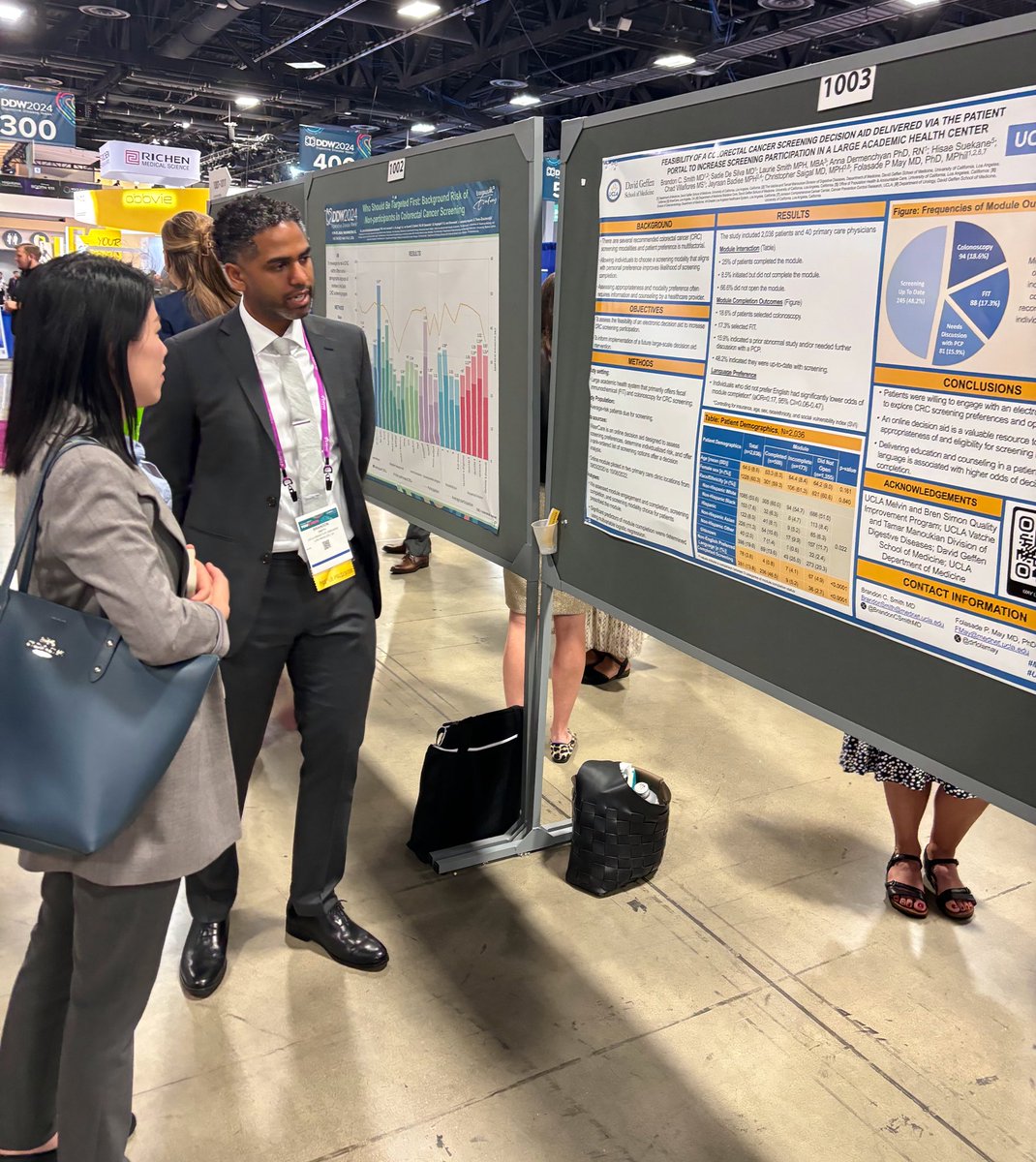 Fola May, MD PhD (@drfolamay) on Twitter photo Celebrating another great poster session at #DDW2024!
Congrats to <a href="/BrandonCSmithMD/">Brandon C. Smith, MD</a> <a href="/Jtuan24/">Jessica Tuan</a> <a href="/vidhixsingh/">Vidhi Singh</a> <a href="/Timothy_A_Zaki/">Timothy Zaki, MD</a> and #SadieDeSilva on your research and posters in #colorectalcancer #screening.
Loving the foot traffic over here today <a href="/DDWMeeting/">Digestive Disease Week</a>!
#MayLabUCLA Celebrating another great poster session at #DDW2024!
Congrats to <a href="/BrandonCSmithMD/">Brandon C. Smith, MD</a> <a href="/Jtuan24/">Jessica Tuan</a> <a href="/vidhixsingh/">Vidhi Singh</a> <a href="/Timothy_A_Zaki/">Timothy Zaki, MD</a> and #SadieDeSilva on your research and posters in #colorectalcancer #screening.
Loving the foot traffic over here today <a href="/DDWMeeting/">Digestive Disease Week</a>!
#MayLabUCLA
