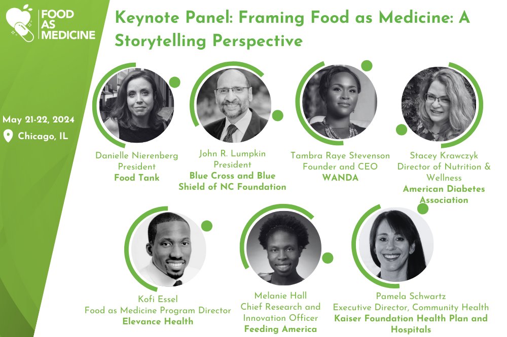 Join @DaniNierenberg starting tomorrow in Chicago for the 'Food as Medicine' Summit! Incredible lineup of stakeholders! Details (and tickets) here: foodmedicinesummit.com